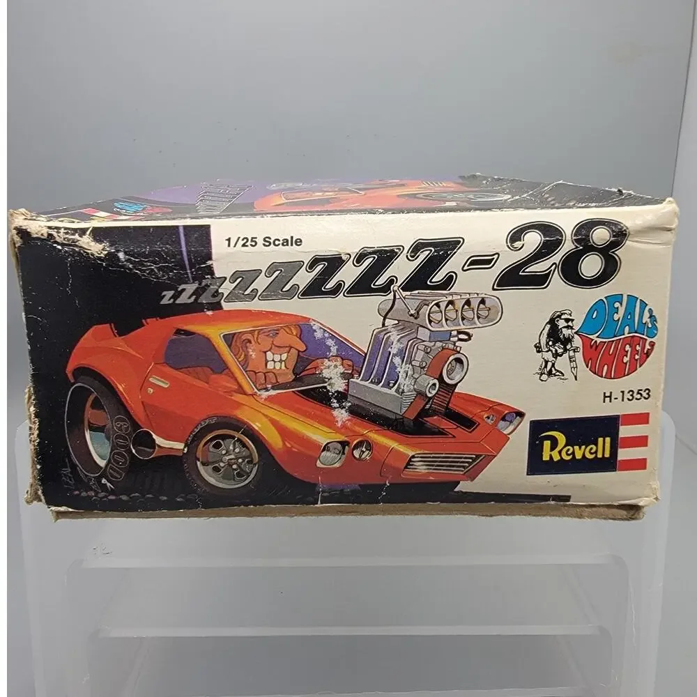 Vintage 1970 1/25 Revell Deal's Wheels Z-28 Camaro Built Model Kit H-1353
